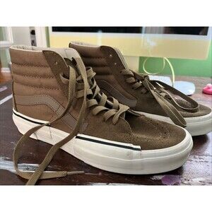 Vans Sk8-Hi Rearrange Suede Canvas High Top Shoes Green Men 9 Women 10.5